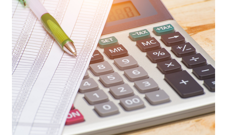 Checking the Accounts with calculator