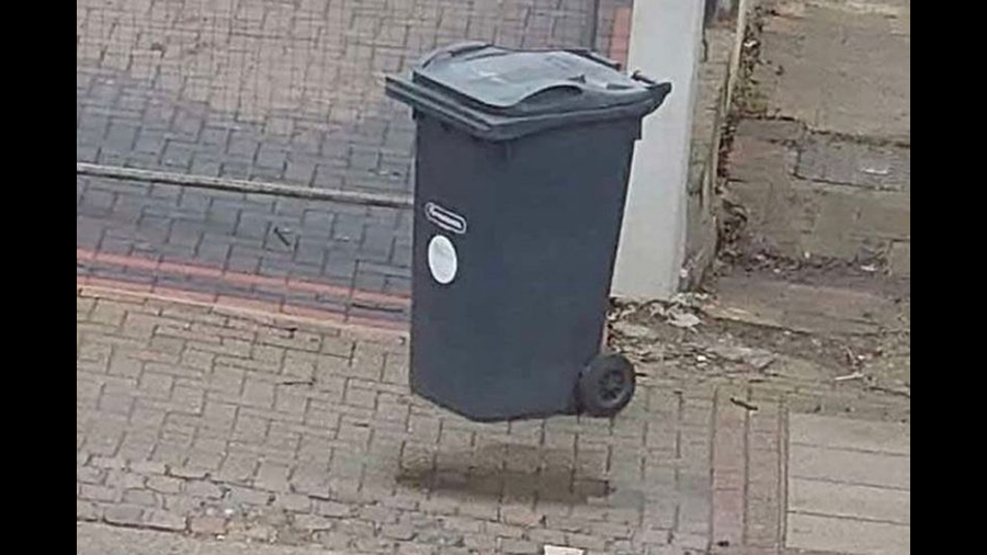 Only People Who Have Been Inside Too Long See This Trash Can As Floating - Thumbnail Image