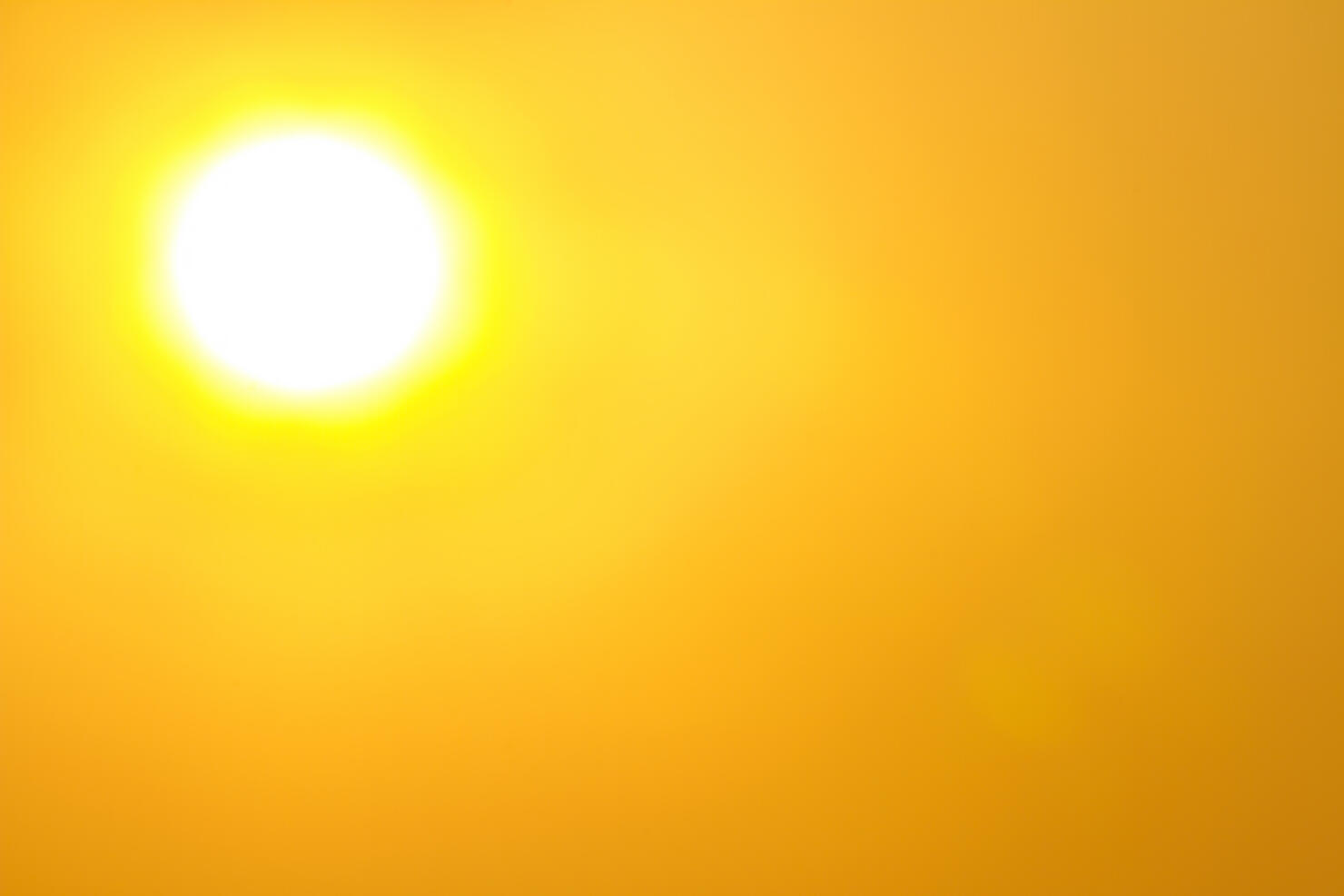 Global warming from the sun and burning, heat wave hot sun, climate change