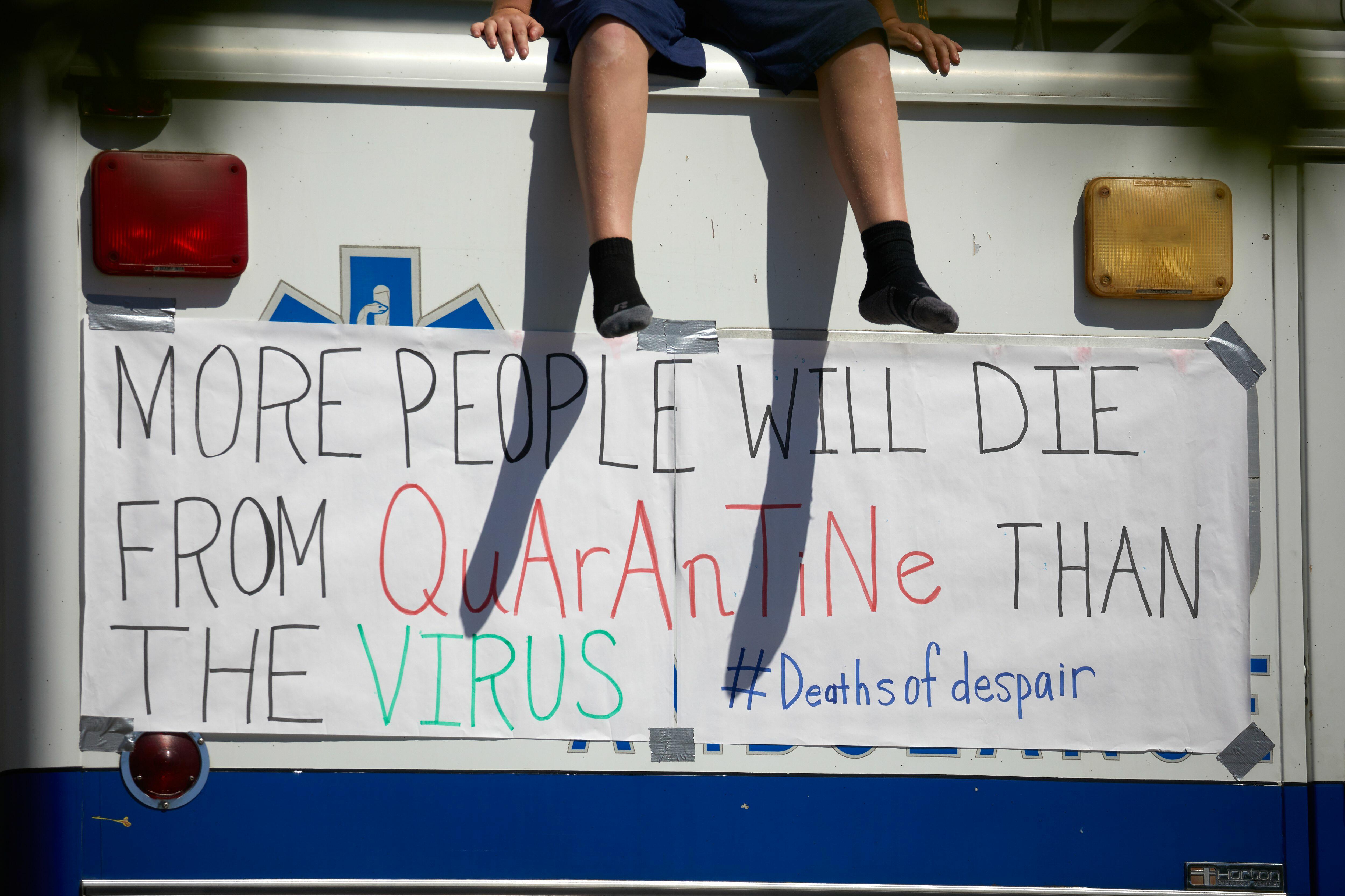 California Protestors Gather To Stop Coronavirus 'Stay-At-Home' Orders - Thumbnail Image