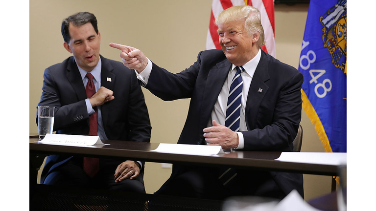 Donald Trump And Mike Pence Campaign Together In Wisconsin