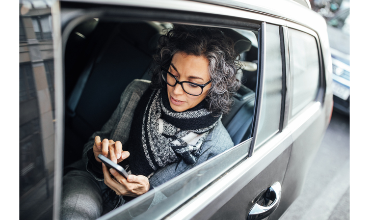 Businesswoman in a car