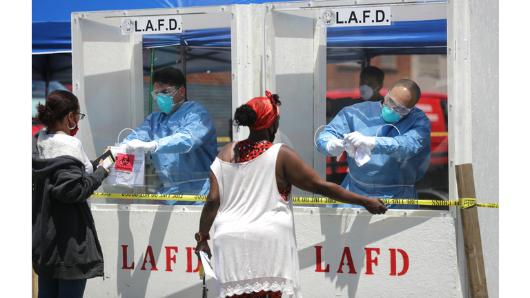 Coronavirus Testing Takes Place On L.A.'s Skid Row