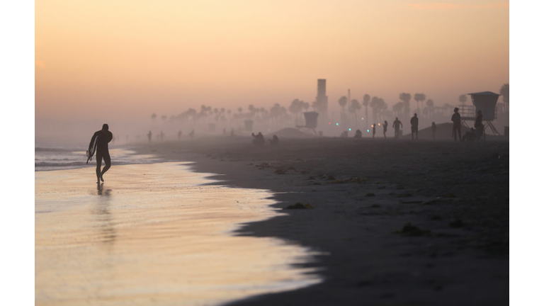 Huntington Beach In Southern California Remains Open During Coronavirus Lockdown