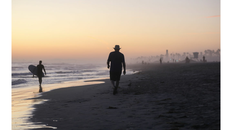 Huntington Beach In Southern California Remains Open During Coronavirus Lockdown