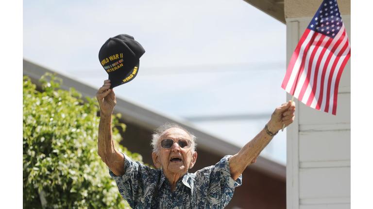 Drive-By Birthday Held For WWII Vet Turning 105 Years Old