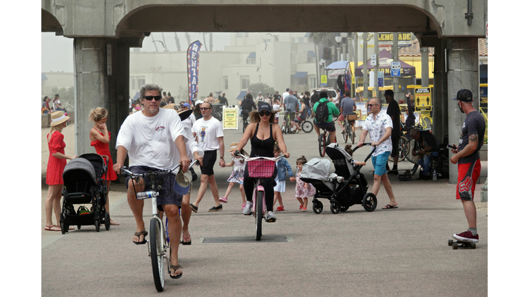 Orange County Beaches In Southern California Remain Open During Coronavirus Lockdown