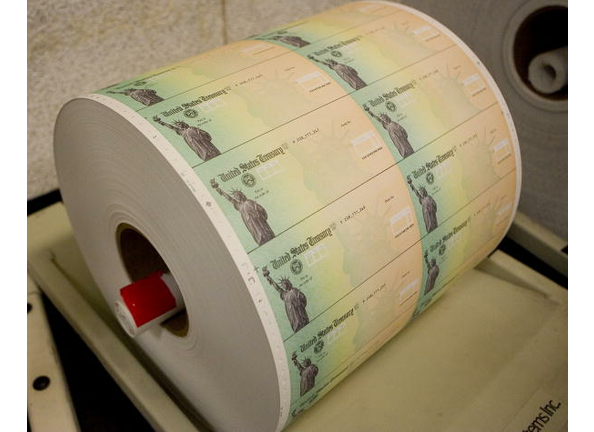 Economic Stimulus Package Tax Rebate Checks Printed