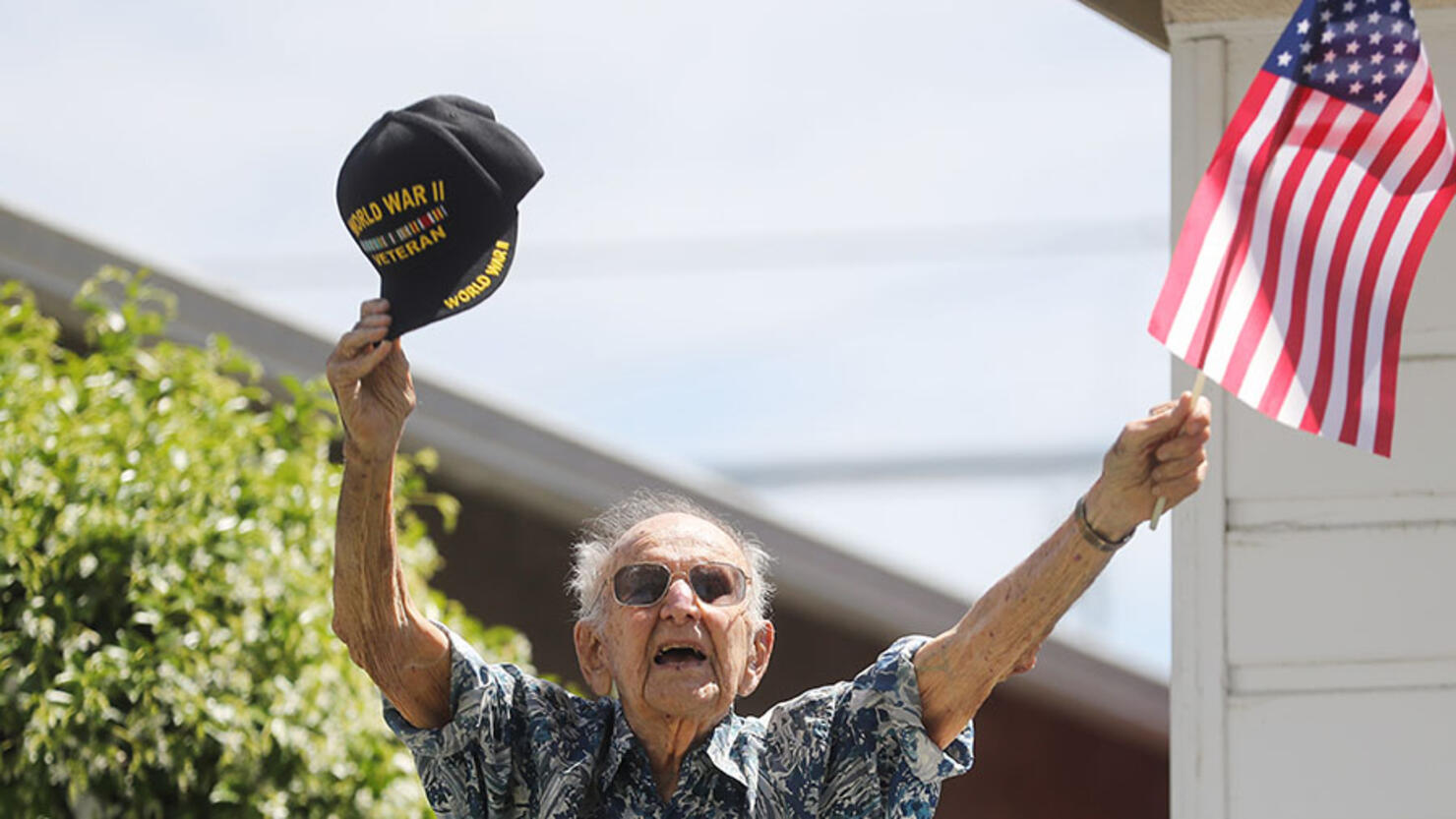 Drive-By Birthday Held For WWII Vet Turning 105 Years Old