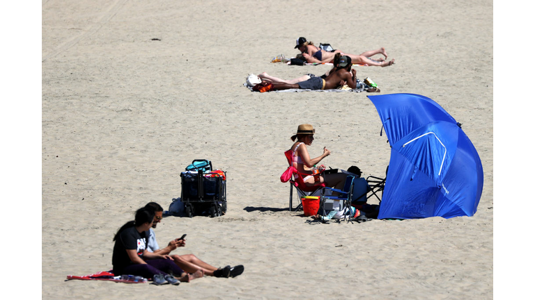 Orange County Beaches In Southern California Remain Open During Coronavirus Lockdown