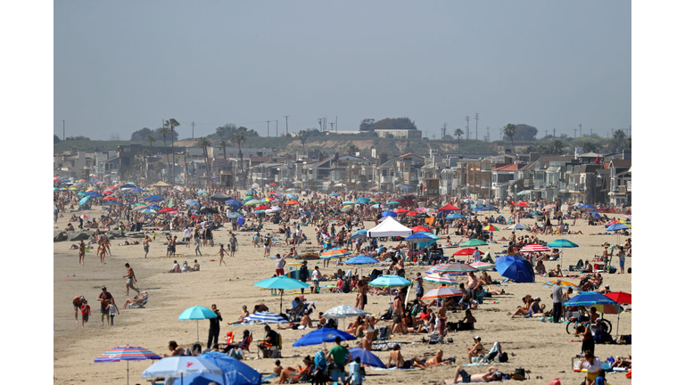 Orange County Beaches In Southern California Remain Open During Coronavirus Lockdown