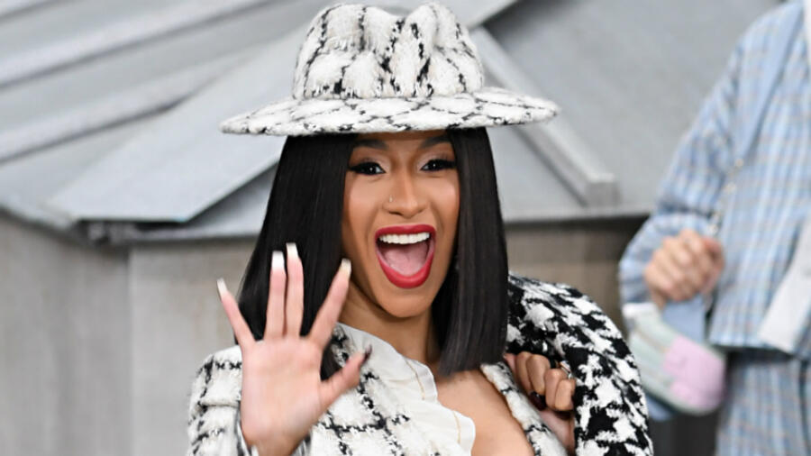 Cardi B Wears G-String As She Flaunts Waist-Length Hair & Massive Back ...