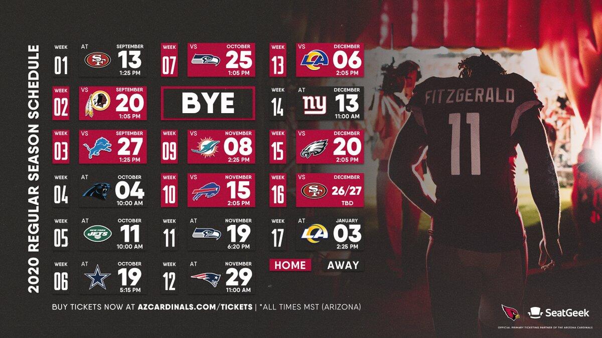 Arizona Cardinals release their 2020 regular season schedule | iHeart