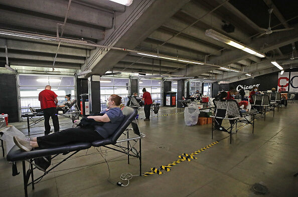 Chicago White Sox Ambassador Ron Kittle Participates In American Red Cross Blood Drive At Guaranteed Rate Field