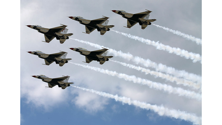 U.S. Air Force Thunderbirds Rehearse For Weekend Air Show