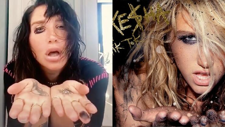 Kesha Recreated Her Tik Tok Cover Art On Tik Tok It S Perfect Iheartradio