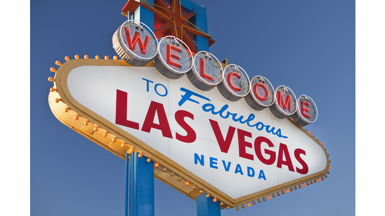 USA, Nevada, Boulder City, welcome sign to Las Vegas