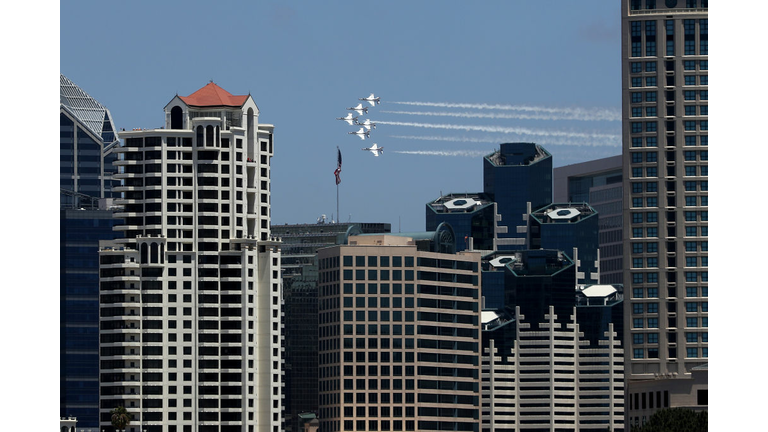 USAF Thunderbirds Fly Over Southern California In Salute Frontline COVID-19 Workers