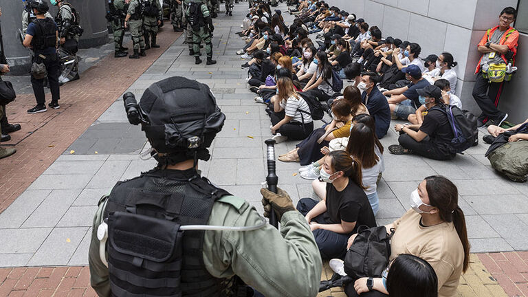 Measures against national anthem bill protests in Hong Kong
