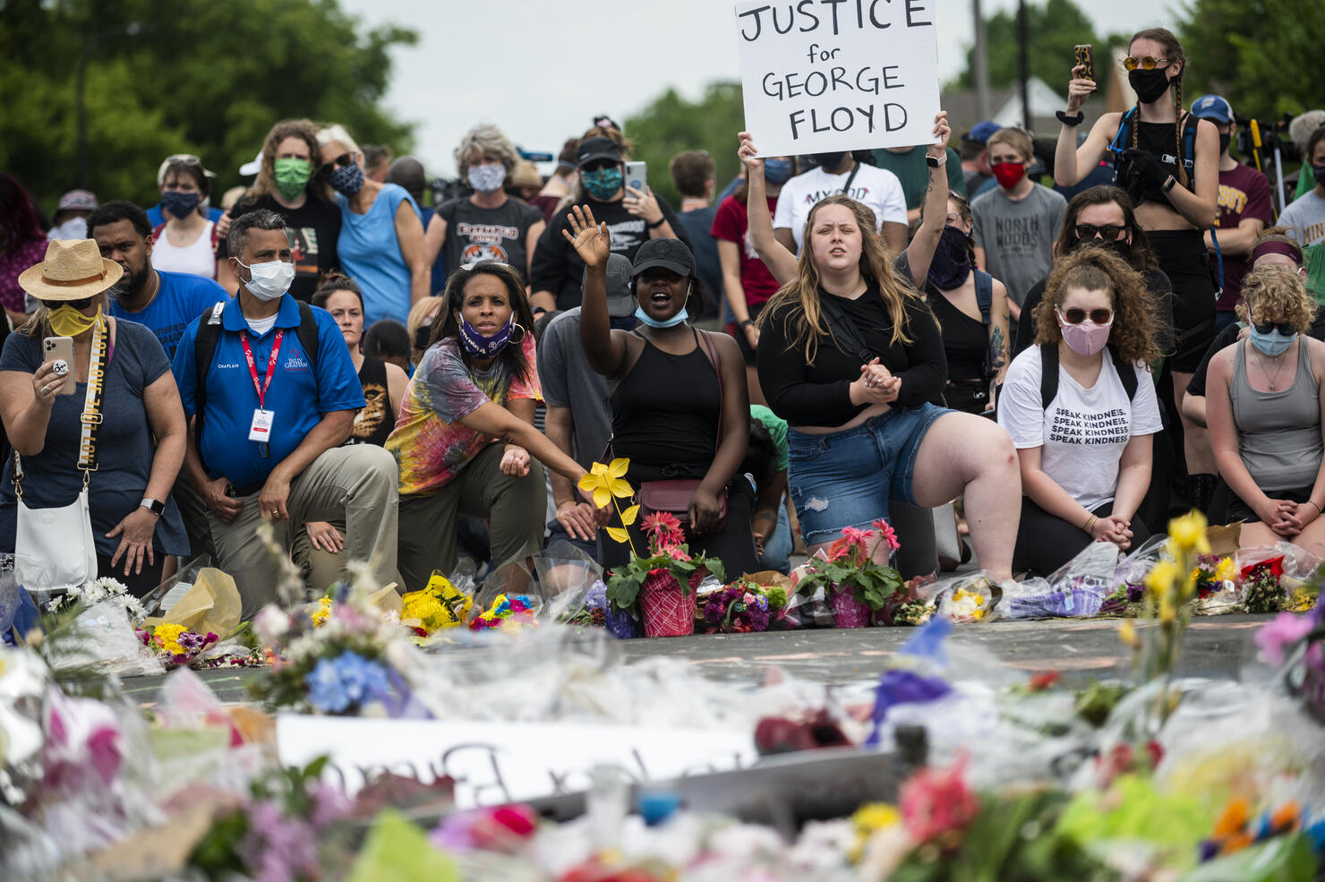 George Floyd's Brother Holds Prayer Vigil At Memorial Site