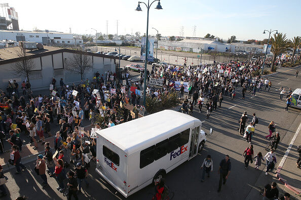 Oakland Area Activists March On Martin Luther King Jr. Day