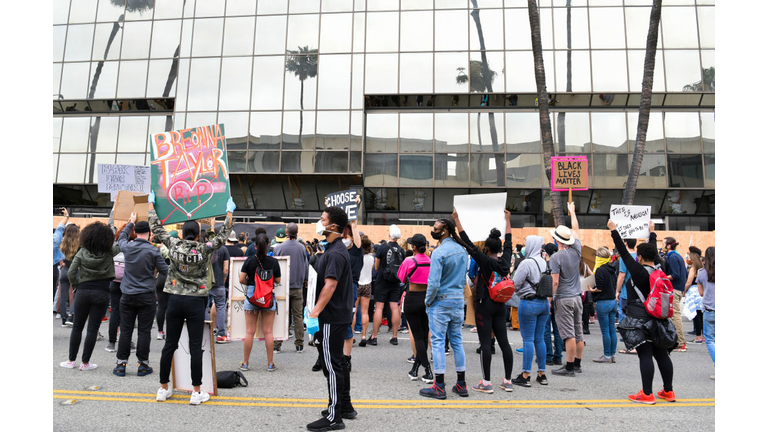 Black Artists Unite And Protest To Support #BlackLivesMatter Movement In Los Angeles