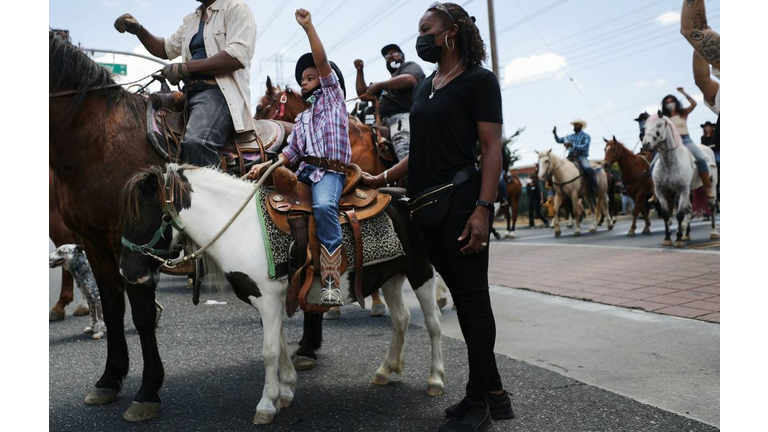 Compton Cowboys Hold Peace Ride On Horseback As Protests Continue In Wake Of George Floyd Death