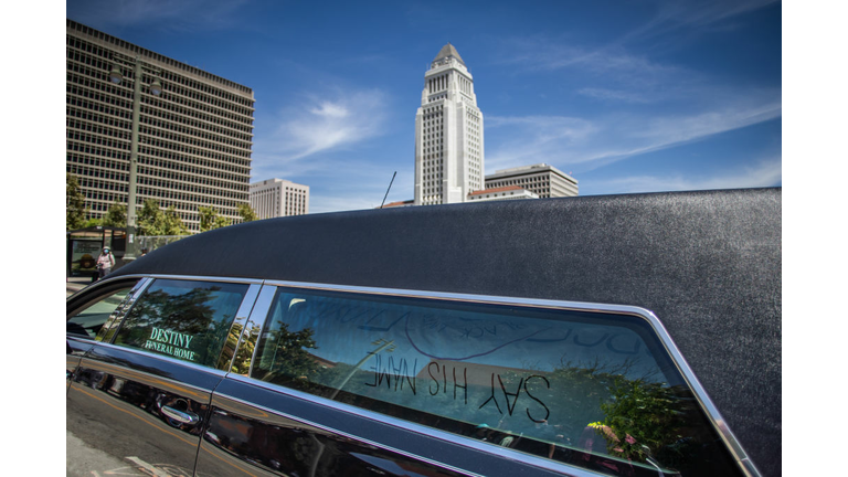 Activists In Los Angeles Hold Memorial Service For George Floyd