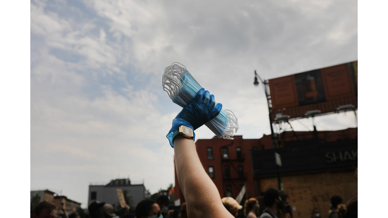 Protests Against Police Brutality Over Death Of George Floyd Continue In NYC