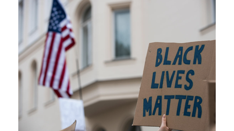 Black Lives Matter Protest At U.S. Embassy In Vienna