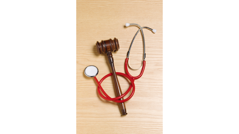 Gavel and stethoscope/malpractice