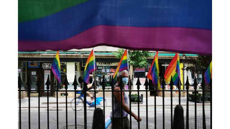 People Gather At Historic Stonewall In After Supreme Court Title VII Decision