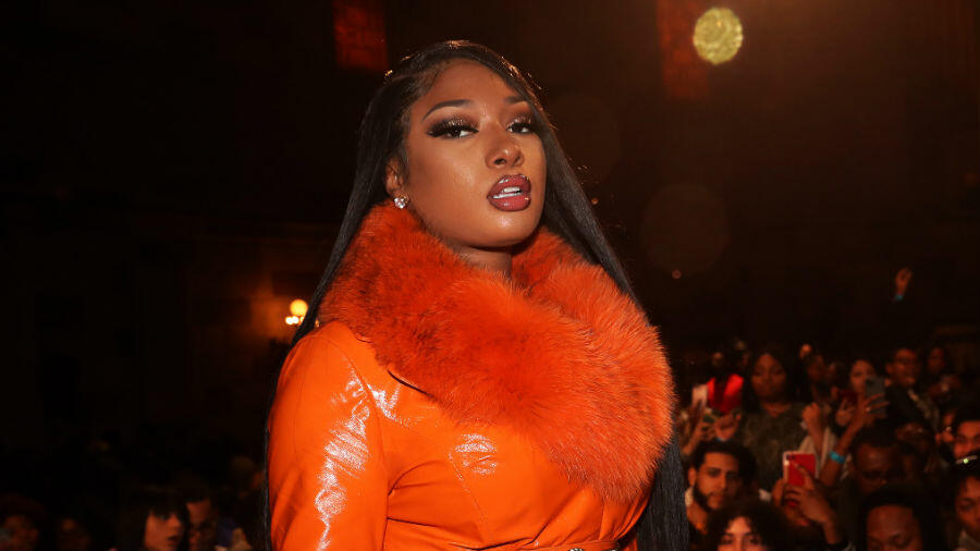 Megan Thee Stallion Rocks Rainbow Hair At BLM Protest For Trans Rights