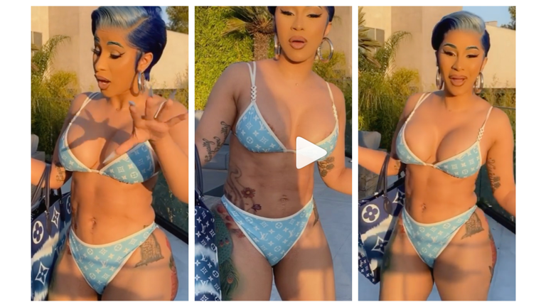 Cardi B Stuns In Louis Vuitton Bikini Picture Has Jaws Dropping