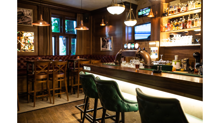 Interior of Irish pub