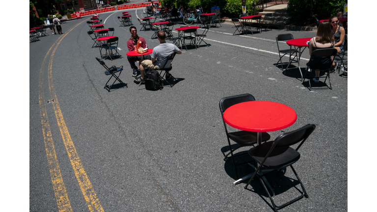 Streets Closed To Provide Space For Outdoor Dining During Pandemic