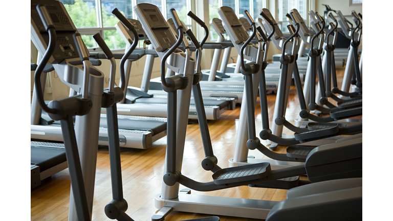Treadmills in a row
