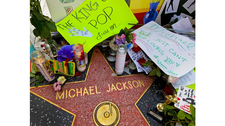 Michael Jackson's star is seen on the Ho