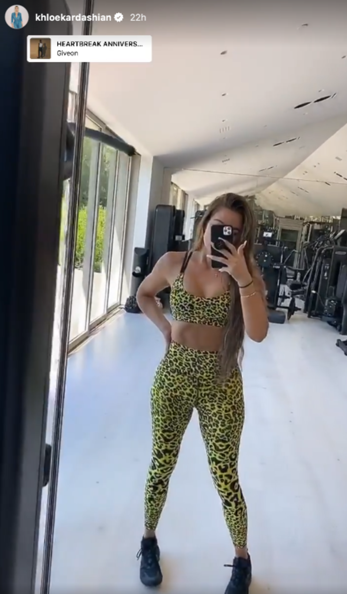 Khloe Kardashian wears sheer leggings to the gym before going