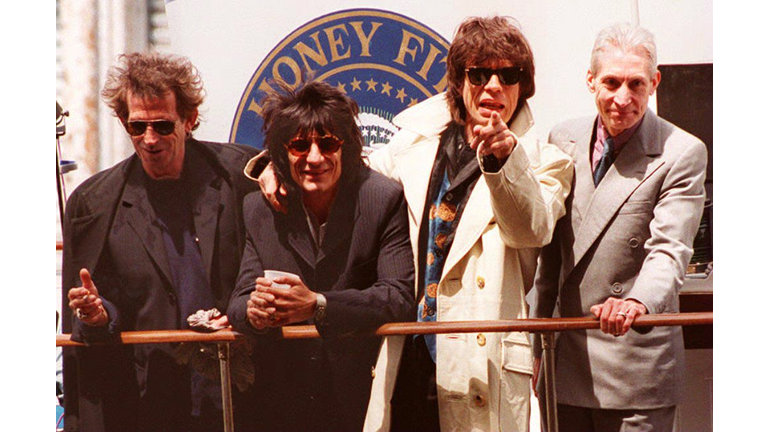 The Rolling Stones (L-R) Keith Richards, Ron Wood,