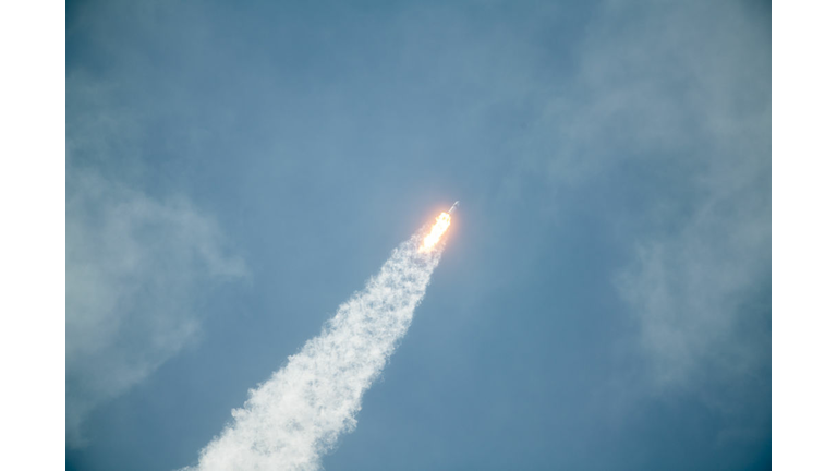 SpaceX Falcon-9 Rocket And Crew Dragon Capsule Launches From Cape Canaveral Sending Astronauts To The International Space Station