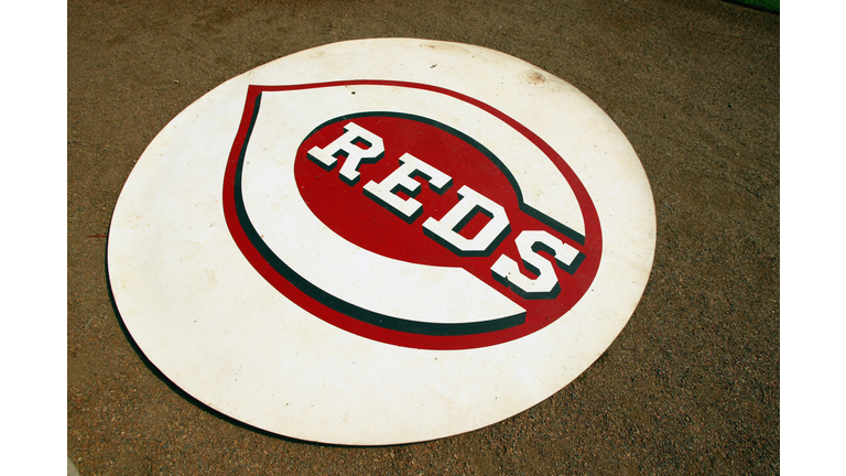 Detailed shot of the Cincinnati Reds logo