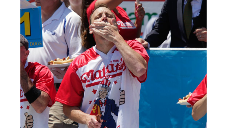 Professional Eaters Compete In Annual Nathan's Hot Dog Eating Contest