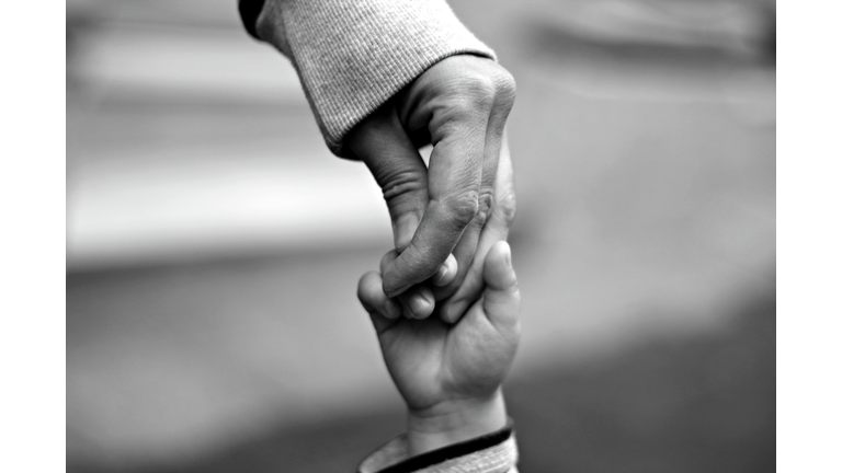 Close-Up Of The Hands Of A Mother And Her Child