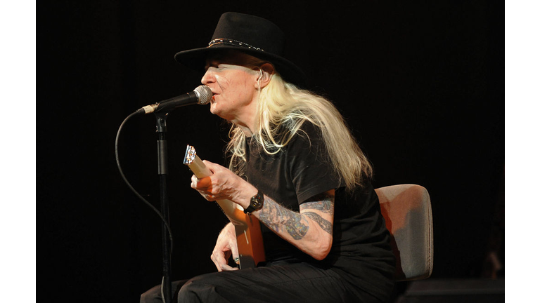 US guitarist Johnny Winter performs on s