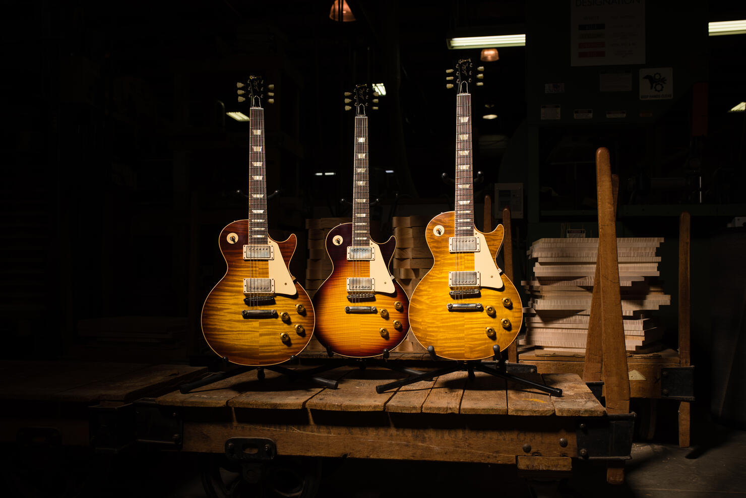 Three 60th anniversary reissue 1959 Gibson Les Pauls