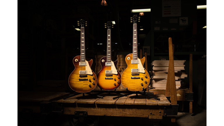 Three 60th anniversary reissue 1959 Gibson Les Pauls