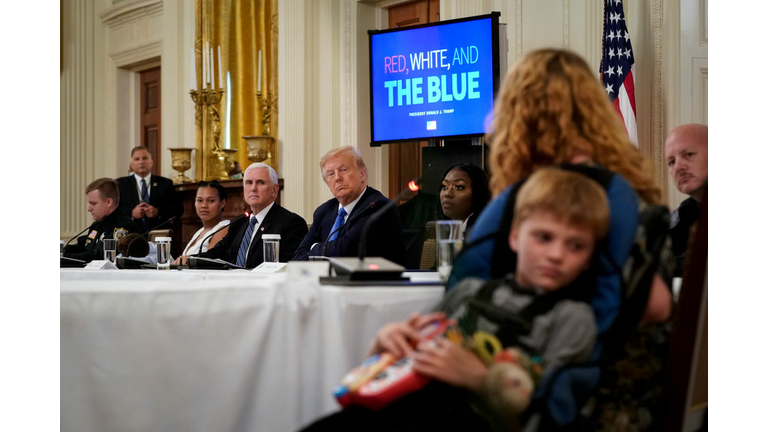 President Trump Participates In Roundtable Discussion On Law Enforcement