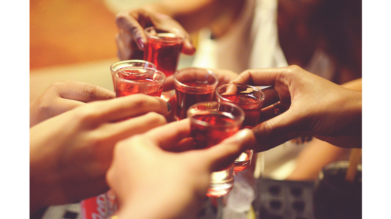 Friends Raising Toast