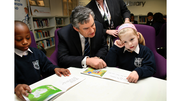 Gordon Brown Discusses Educational Issues With Pupils And Teachers